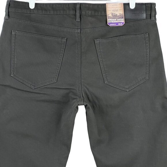 Weatherproof Vintage Men Canvas Pant 40X30 Bonded Fleece Lined Stretch Black NWT - Picture 4 of 12